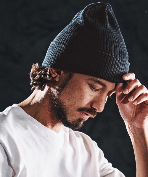 wjk reluxe ニット帽 ニットキャップ mko13342-logo embroidery cotton