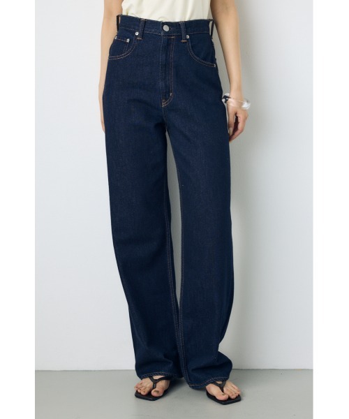 ジーンズ デニム デニムパンツ 「累計25，000本突破！」「サイズ，身長別画像あり」AZUL DENIM ハイウエストワイドデニム レディースの画像