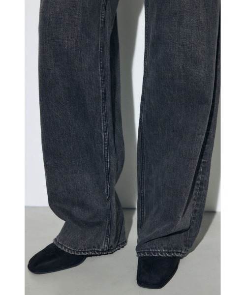 ジーンズ デニム デニムパンツ 「累計25，000本突破！」「サイズ，身長別画像あり」AZUL DENIM ハイウエストワイドデニム レディースの画像
