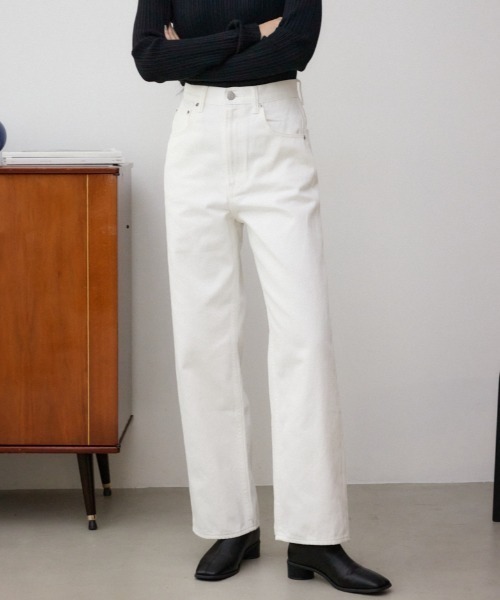 ジーンズ デニム デニムパンツ 「累計25，000本突破！」「サイズ，身長別画像あり」AZUL DENIM ハイウエストワイドデニム レディースの画像