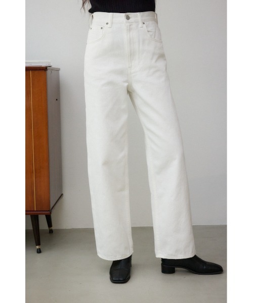 ジーンズ デニム デニムパンツ 「累計25，000本突破！」「サイズ，身長別画像あり」AZUL DENIM ハイウエストワイドデニム レディースの画像