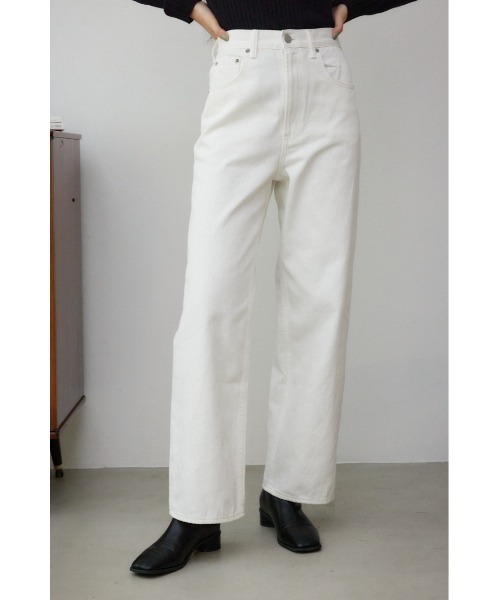 ジーンズ デニム デニムパンツ 「累計25，000本突破！」「サイズ，身長別画像あり」AZUL DENIM ハイウエストワイドデニム レディースの画像