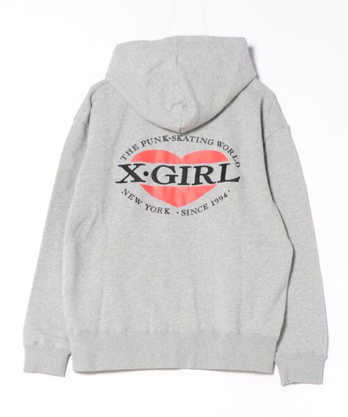 【レア】　X-girl エックスガール パーカー グレー Sサイズ X-girl（エックスガール） パーカー 「ムラサキスポーツ限定」X-GIRL