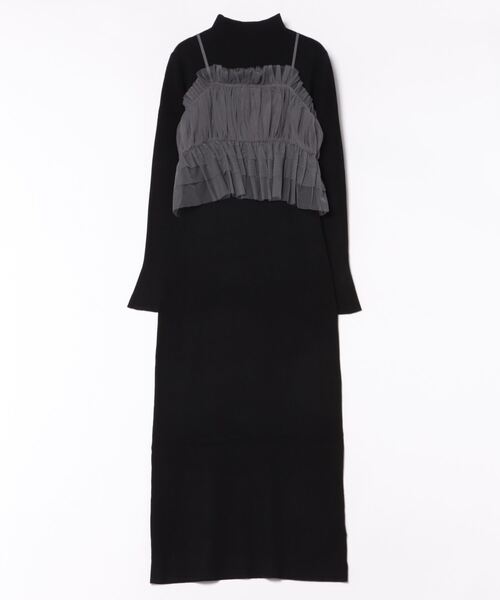 「SNIDEL」 コンビワンピース ONE SIZE ベージュ レディース_画像3