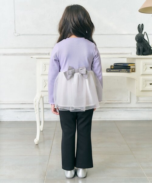 「apres les cours」 「KIDS」長袖カットソー 80 ブラック キッズ_画像3