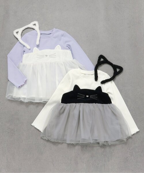 「apres les cours」 「KIDS」長袖カットソー 80 ブラック キッズ_画像5