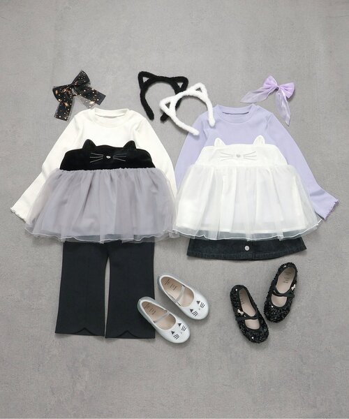 「apres les cours」 「KIDS」長袖カットソー 80 ブラック キッズ_画像6