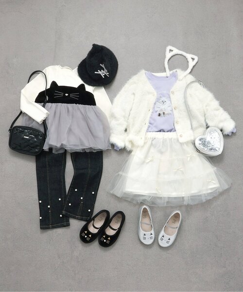 「apres les cours」 「KIDS」長袖カットソー 80 ブラック キッズ_画像7