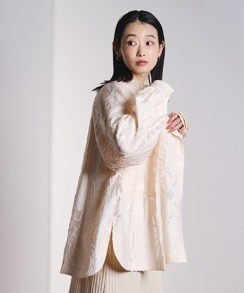 ROSE BUD（ローズバッド） ブラウス シャツ (GENE HEAVENS)SHEER DOBBY