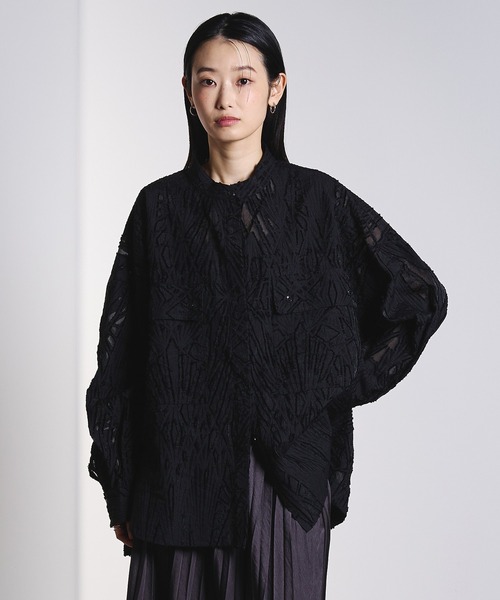 ROSE BUD（ローズバッド） ブラウス シャツ (GENE HEAVENS)SHEER DOBBY