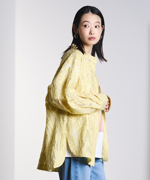 ROSE BUD（ローズバッド） ブラウス シャツ (GENE HEAVENS)SHEER DOBBY