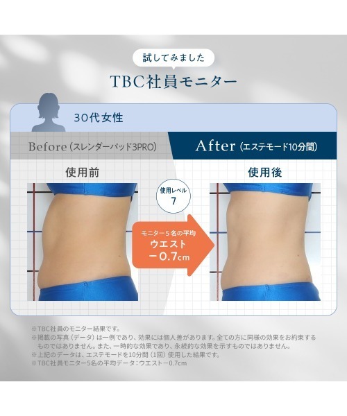 ⭐️ TBC スレンダーパッド 3 PRO LLサイズ エステティックTBC スレンダーパッド 3 PRO（LLサイズ） : ZOZOTOWN