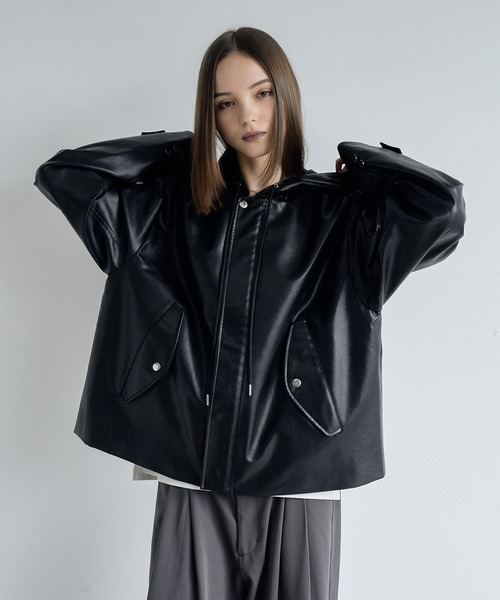 ELLUV ブルゾン アウター 「ELLUV/エルヴ」ハイクラスPUレザー