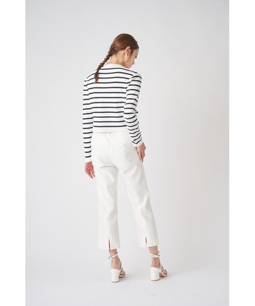 「CELFORD」 クロップドパンツ 36 ホワイト レディース_画像4