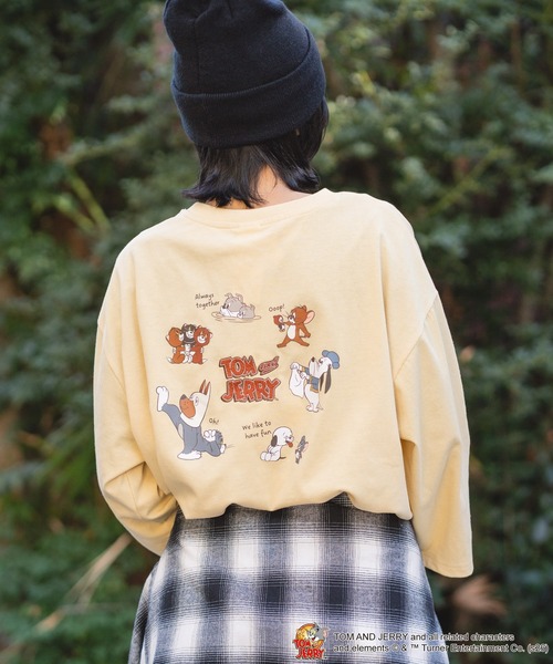 tシャツ 「TOM＆JERRY/トムとジェリー」「長めの袖丈で日差しカバーに