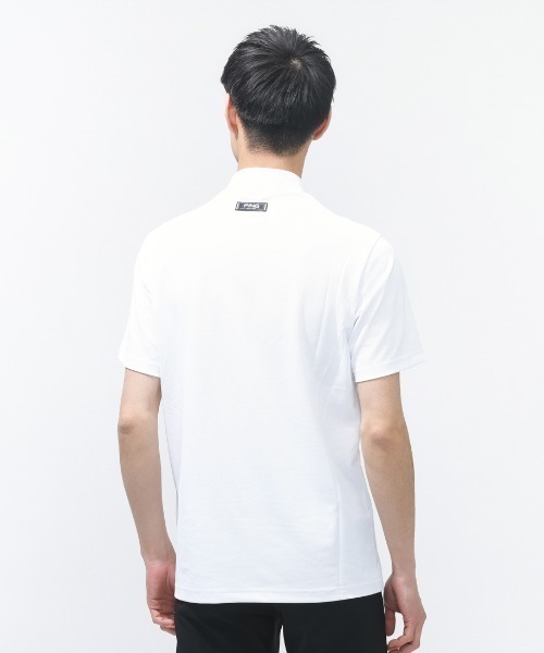 PING（ピン） tシャツ アップリケ半袖ハイネックシャツ メンズ