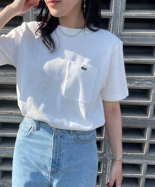 LACOSTE（ラコステ） tシャツ ワンポイントロゴ 鹿の子ポケットTシャツ