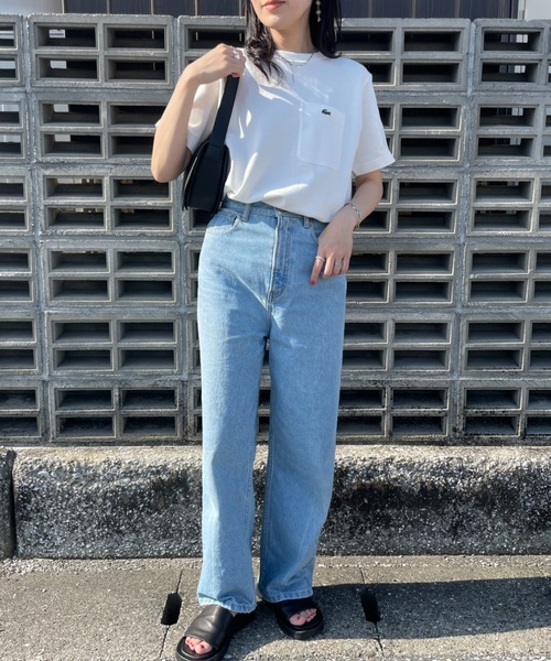 LACOSTE（ラコステ） tシャツ 半袖 ワンポイントロゴ 鹿の子ポケットT