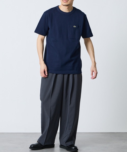 LACOSTE（ラコステ） tシャツ 半袖 ワンポイントロゴ 鹿の子ポケットT