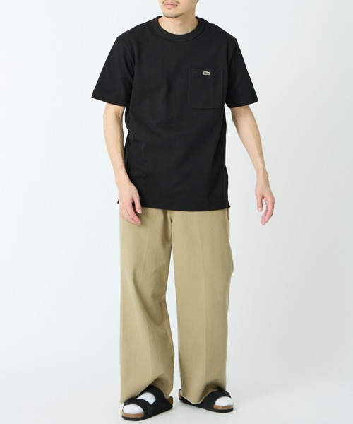 LACOSTE（ラコステ） tシャツ 半袖 ワンポイントロゴ 鹿の子ポケットT