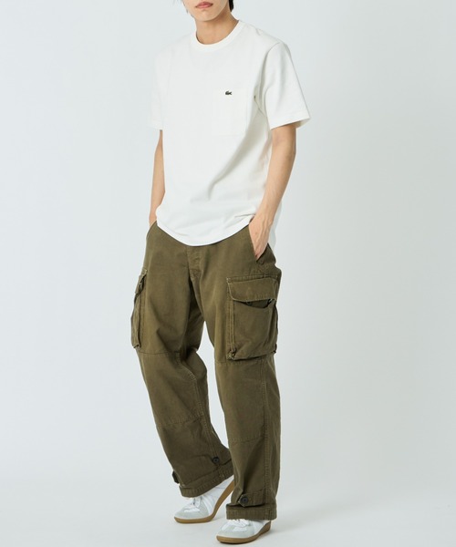 LACOSTE（ラコステ） tシャツ 半袖 ワンポイントロゴ 鹿の子ポケットT