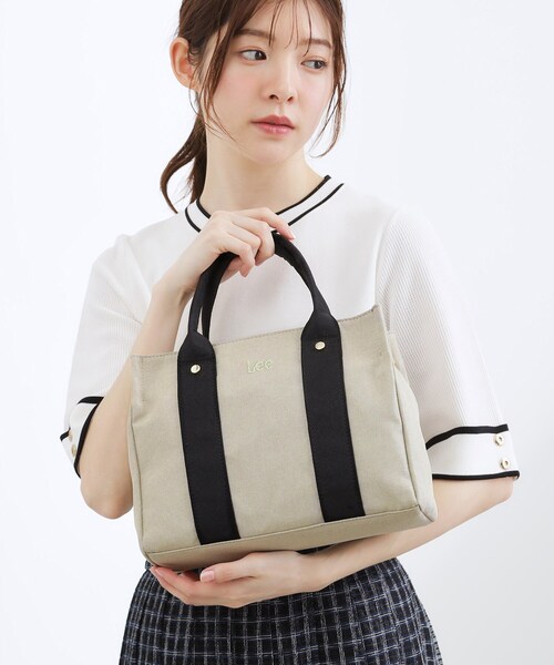 Lee（リー） トートバッグ 「Lee別注」麻調スクエア2WAYトート