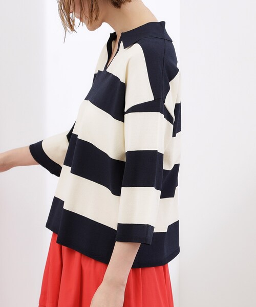 grove（グローブ） ニット セーター 「ひんやり＆UVカット」ラガー