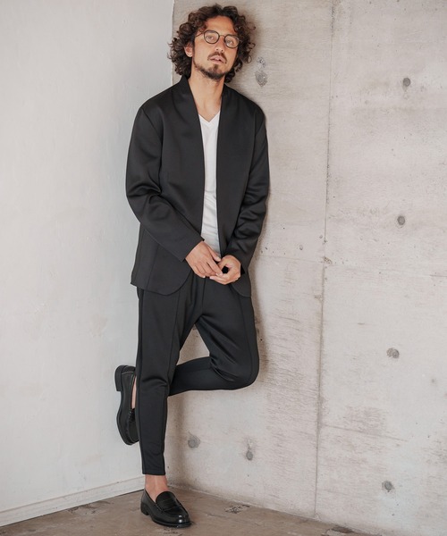 「CAMBIO」 イージーパンツ L ネイビー メンズ_画像6