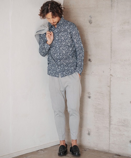 「CAMBIO」 イージーパンツ L ネイビー メンズ_画像8