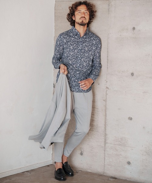 「CAMBIO」 イージーパンツ L ネイビー メンズ_画像9