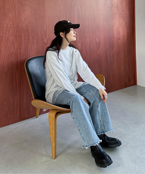 「feepur」 長袖カットソー MEDIUM オフホワイト レディース_画像6