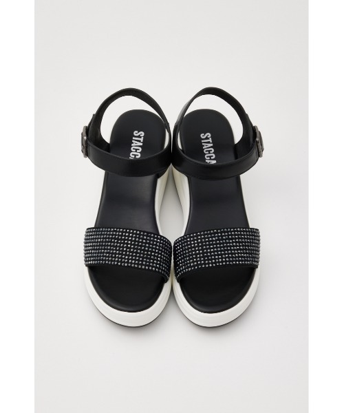 「STACCATO」 ヒールサンダル 23cm シルバー レディース_画像4