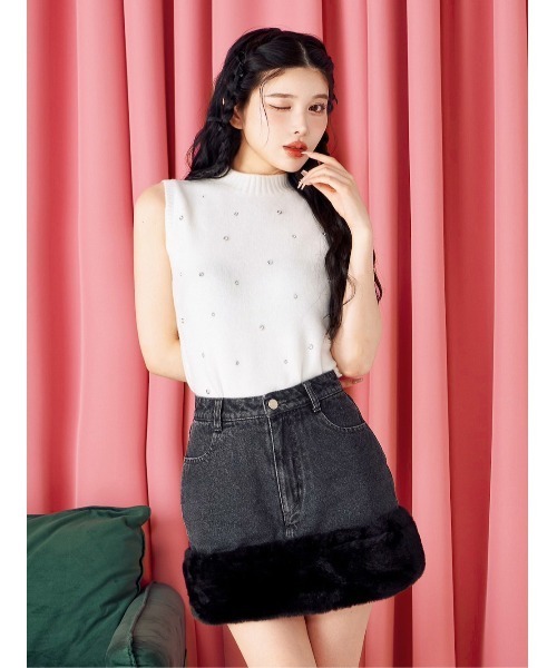 「Darich」 デニムショートパンツ M ブラック レディース_画像3
