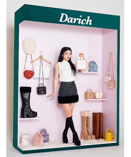 「Darich」 デニムショートパンツ M ブラック レディース_画像4
