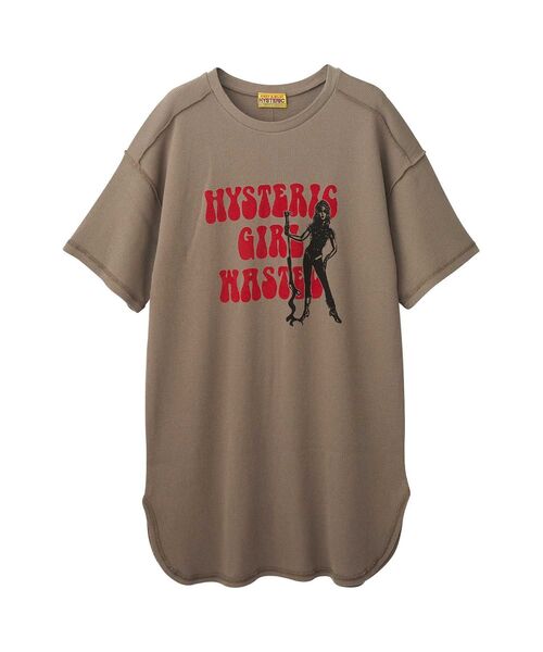 「HYSTERIC GLAMOUR」 Tシャツワンピース FREE ブラック レディースの画像