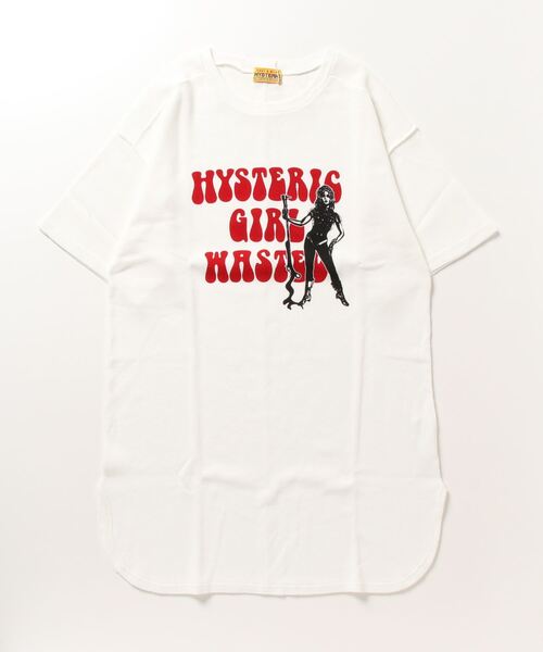 「HYSTERIC GLAMOUR」 Tシャツワンピース FREE ブラック レディースの画像