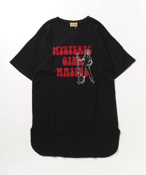 「HYSTERIC GLAMOUR」 Tシャツワンピース FREE ブラック レディースの画像