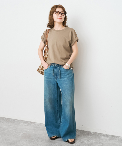 spick and span インポートTシャツ(キナリ色) Spick＆Span（スピック アンド スパン） tシャツ 汗染み防止ファイン