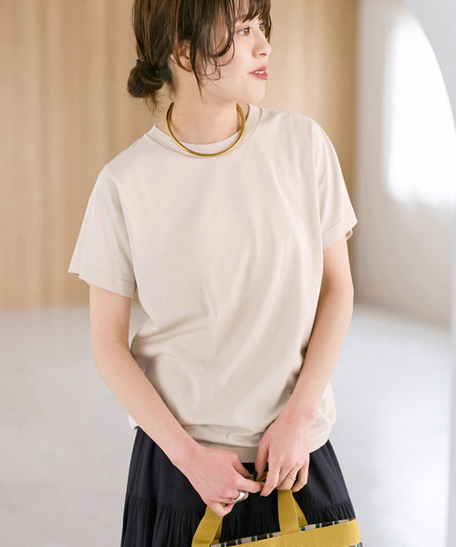 tシャツ 汗染み防止ファインコットンTシャツ レディースの画像