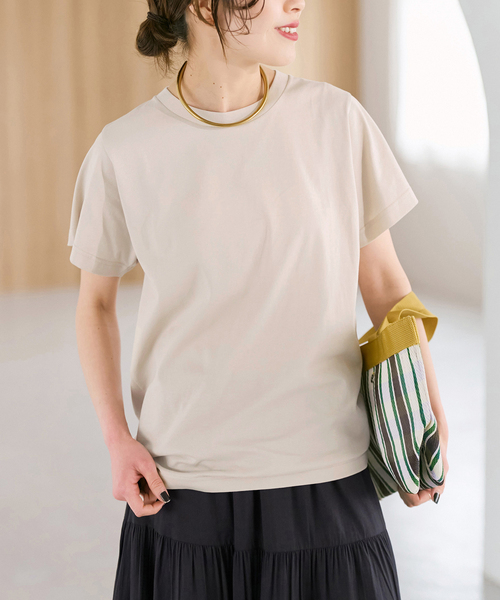 tシャツ 汗染み防止ファインコットンTシャツ レディースの画像