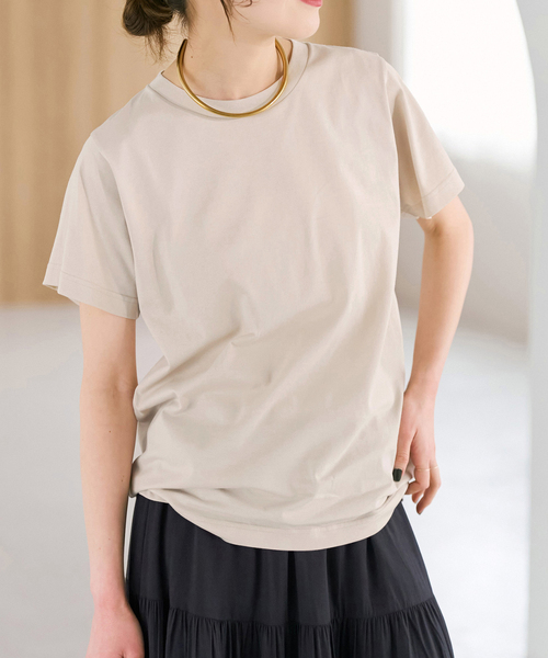 tシャツ 汗染み防止ファインコットンTシャツ レディースの画像