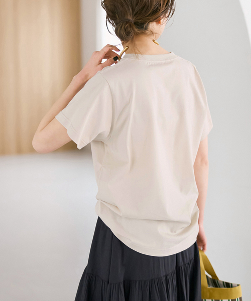 tシャツ 汗染み防止ファインコットンTシャツ レディースの画像