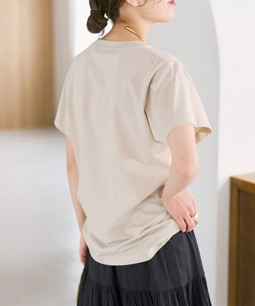 tシャツ 汗染み防止ファインコットンTシャツ レディースの画像