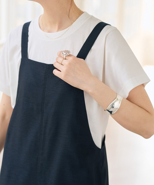 tシャツ 汗染み防止ファインコットンTシャツ レディースの画像