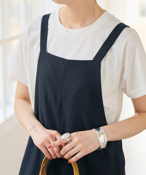 tシャツ 汗染み防止ファインコットンTシャツ レディースの画像