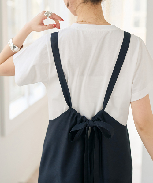 tシャツ 汗染み防止ファインコットンTシャツ レディースの画像