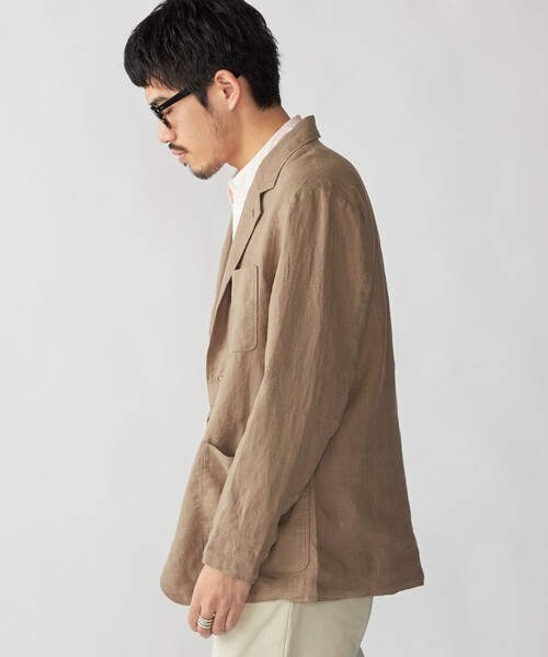 96SS 90s Y's for men ジャケット リネン混 48852\" 90s' Y's for men yohji yamamoto vintage 襟ニットデザイ