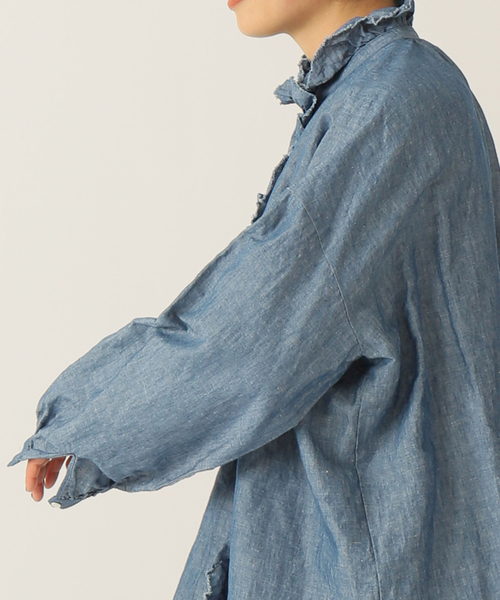「JOURNAL STANDARD LUXE」 長袖シャツ - ブルー レディースの画像