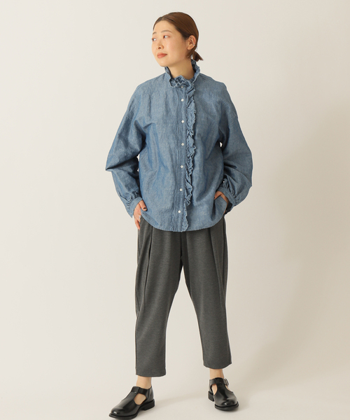 「JOURNAL STANDARD LUXE」 長袖シャツ - ブルー レディースの画像