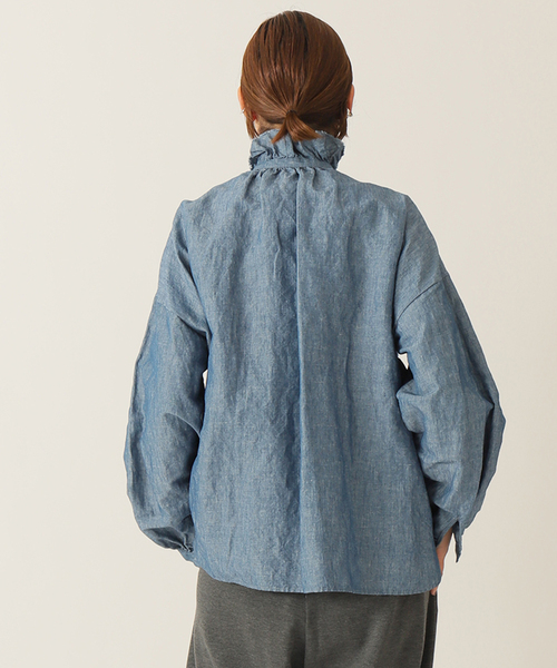 「JOURNAL STANDARD LUXE」 長袖シャツ - ブルー レディースの画像